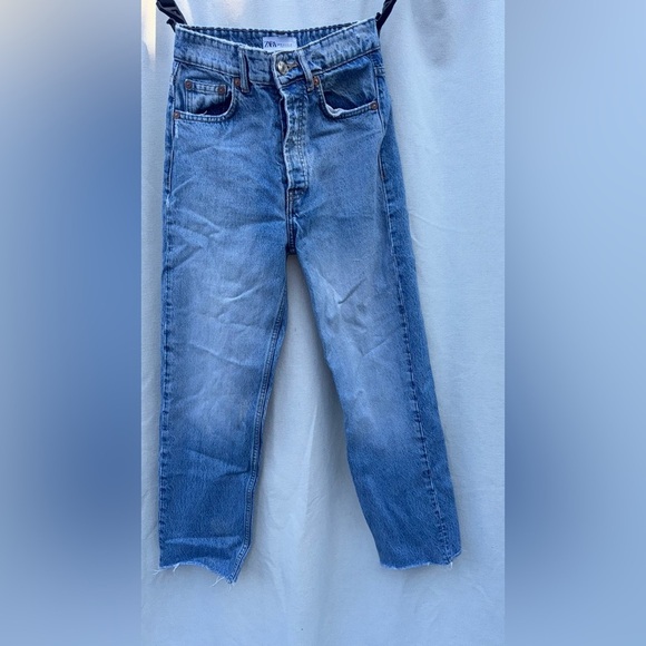 Zara Blue High Rise Skinny Jeans Women’s Size US 2 - Picture 2 of 5